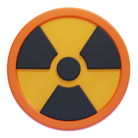 放射線サイン  3D Icon
