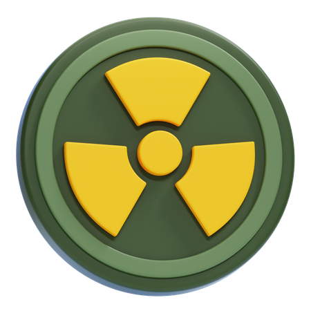 放射線サイン  3D Icon