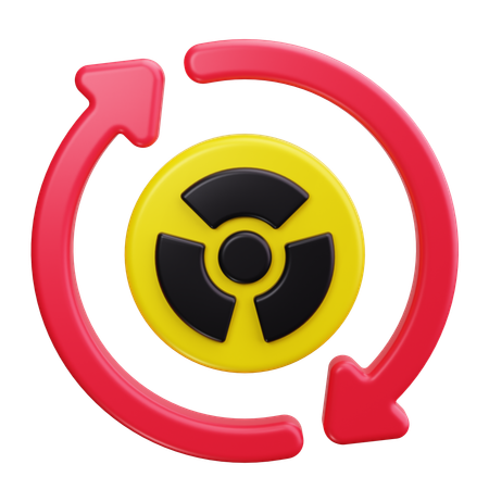 Radiation Symbol Circle  3D Icon