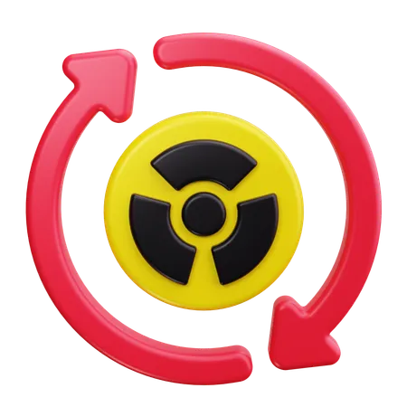 Radiation Symbol Circle  3D Icon