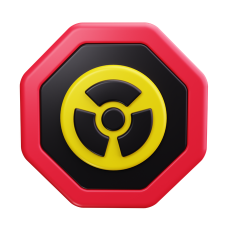 Radiation Warning  3D Icon