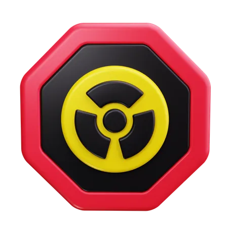 Radiation Warning  3D Icon