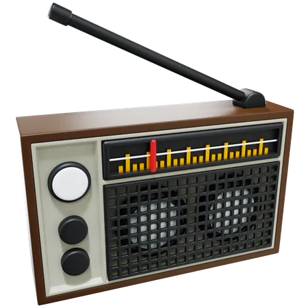 3 D Radio With Isolated Background 3D Icon