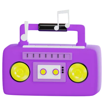 Radio Music 3 D Icon 3D Icon