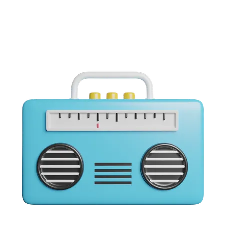 Radio Music Audio 3D Icon