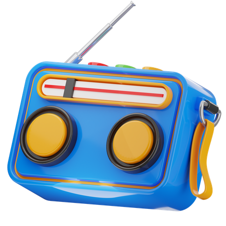 라디오  3D Icon