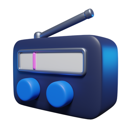 Radio  3D Icon