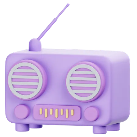 Radio  3D Icon