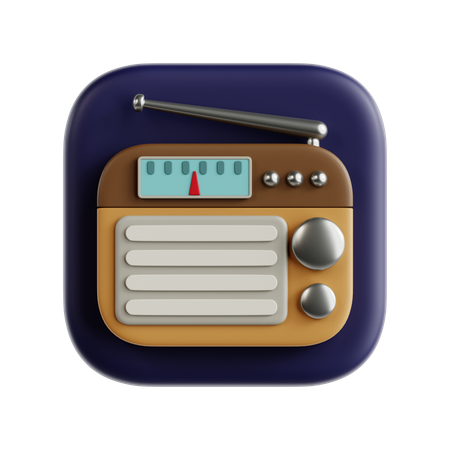 Rádio  3D Icon