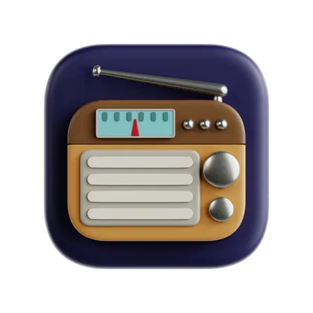 Rádio  3D Icon