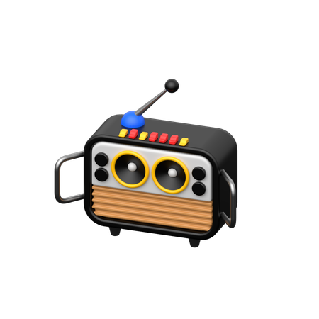 Radio  3D Icon