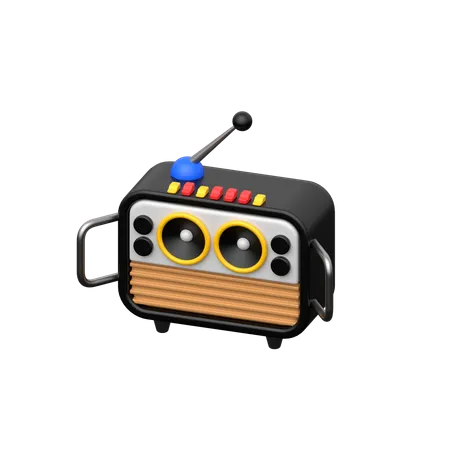 Radio  3D Icon