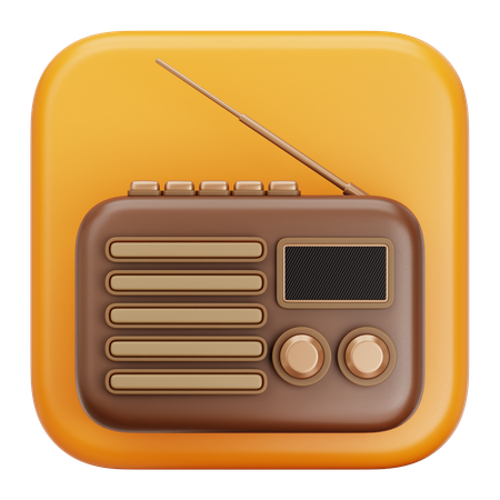 Radio  3D Icon