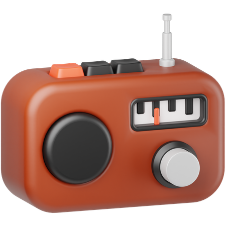 Rádio  3D Icon