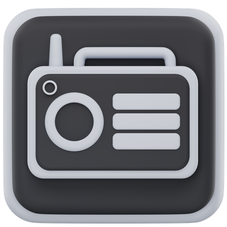 Rádio  3D Icon