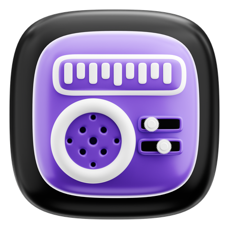 Radio  3D Icon