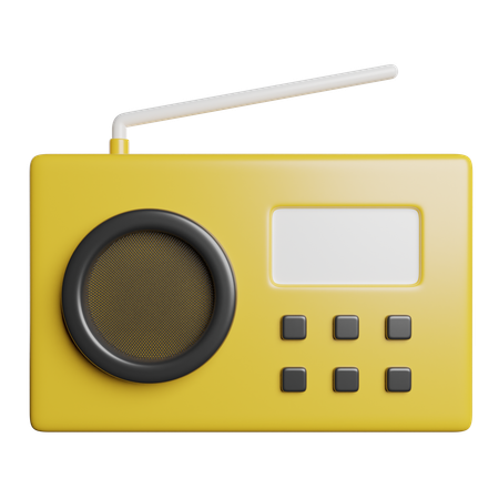 라디오  3D Icon