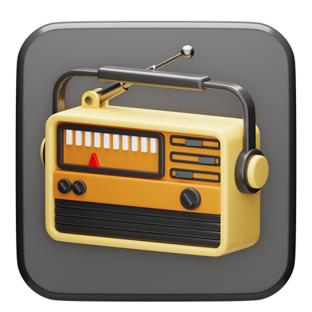 Rádio  3D Icon