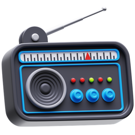 Radio  3D Icon