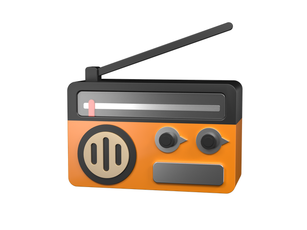 Radio 3D Illustration