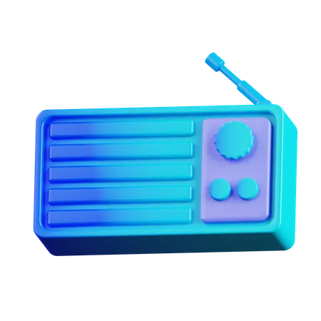 Radio  3D Icon