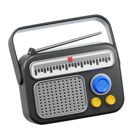 Radio  3D Icon