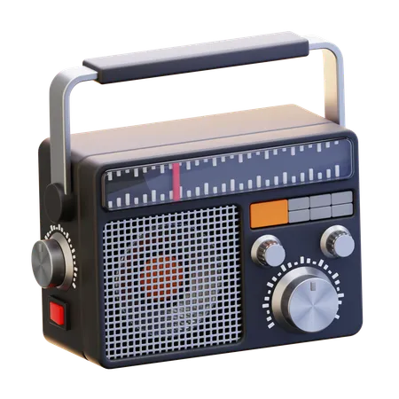 Radio  3D Icon