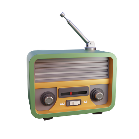 Radio  3D Icon