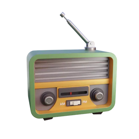 Radio  3D Icon