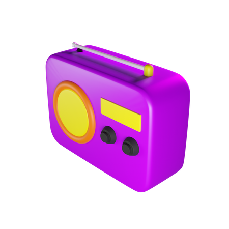 Radio  3D Icon