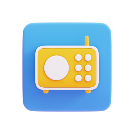 Radio  3D Icon