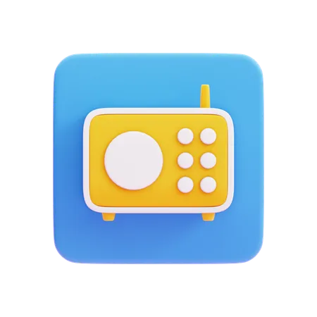 Radio  3D Icon