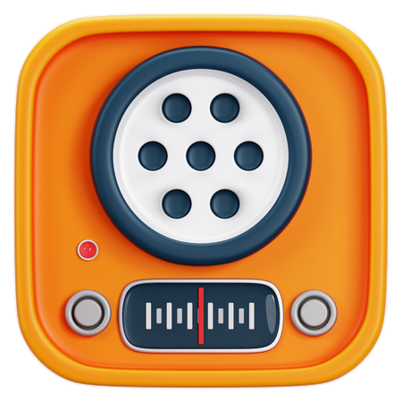 Radio  3D Icon