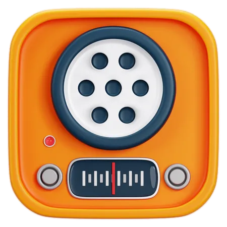 Radio  3D Icon