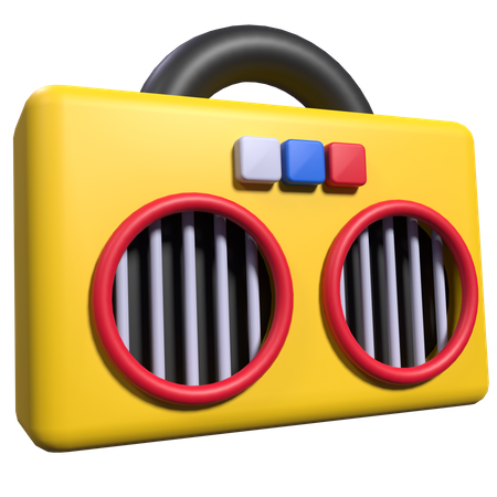 Radio  3D Icon