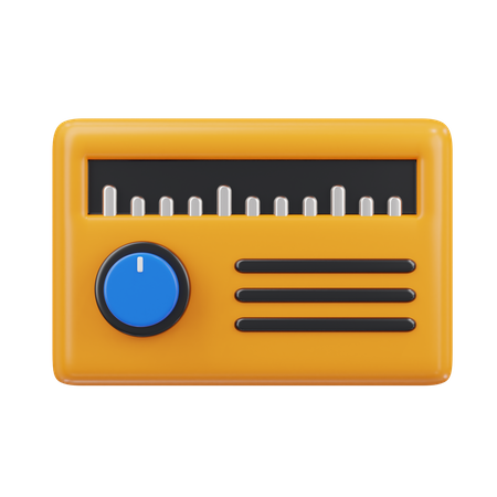 Radio  3D Icon