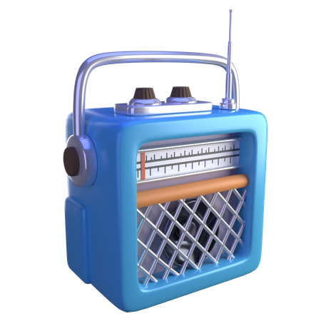 Radio  3D Icon