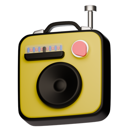 Radio  3D Icon