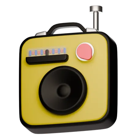 Radio  3D Icon