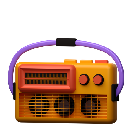 Radio  3D Icon