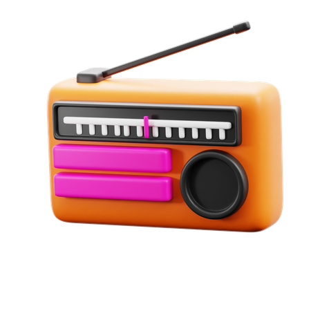 Radio  3D Icon