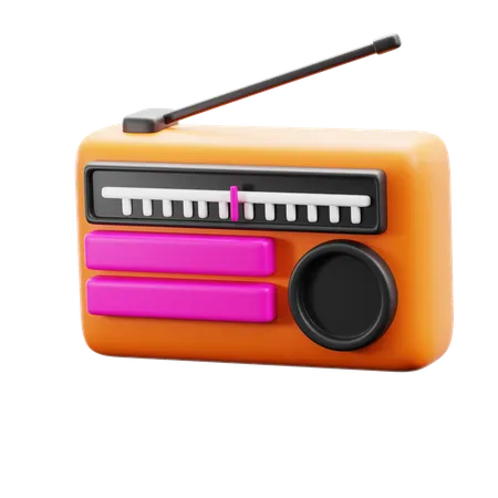 Radio  3D Icon