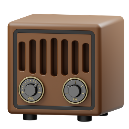 Radio  3D Icon