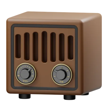 Radio  3D Icon