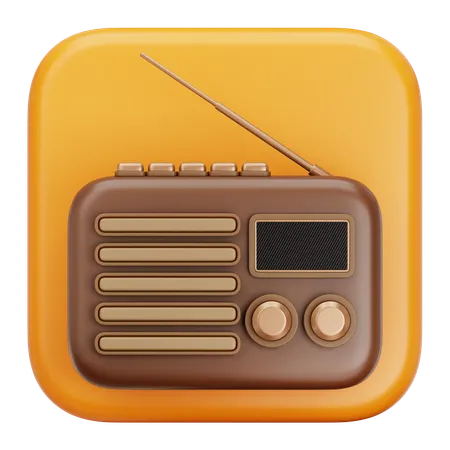 Radio  3D Icon