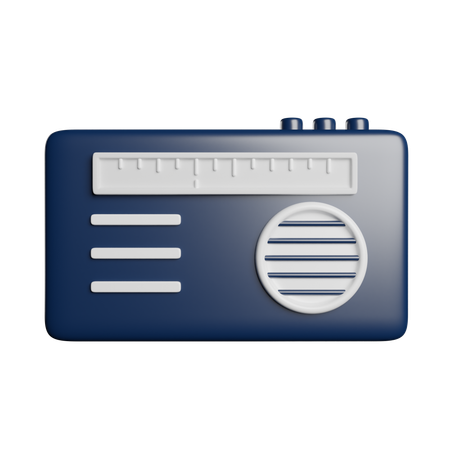 Radio  3D Icon