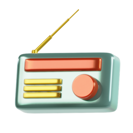 Radio  3D Icon