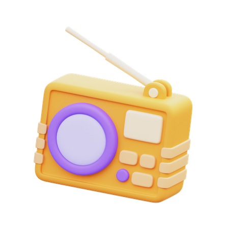 Radio  3D Icon