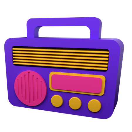 Radio  3D Icon