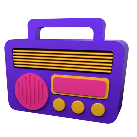 Radio  3D Icon